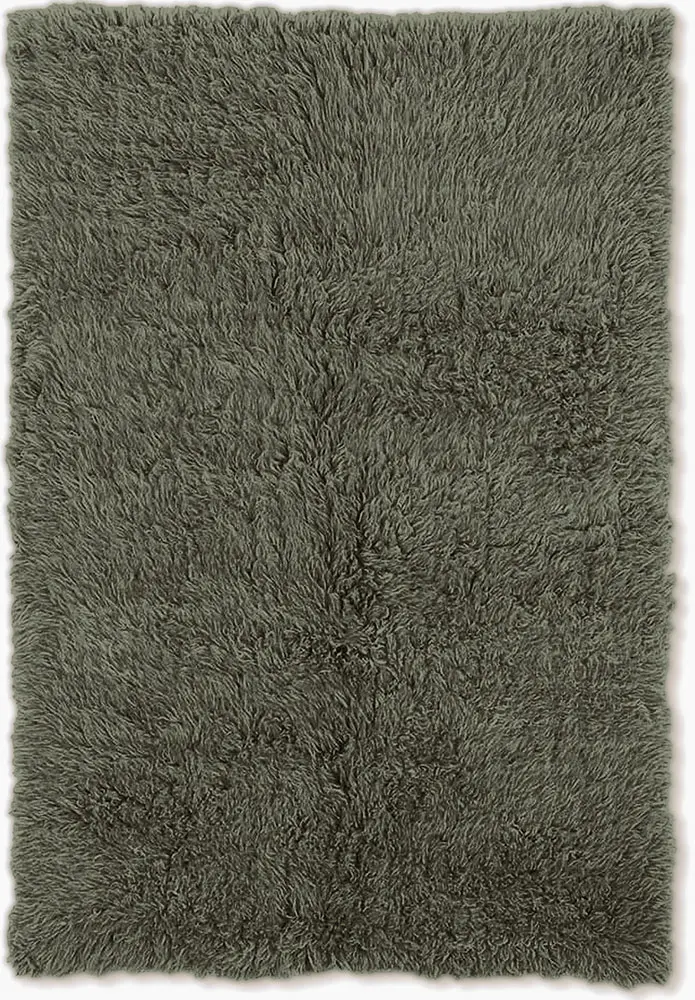 Linon Green Wool Rug