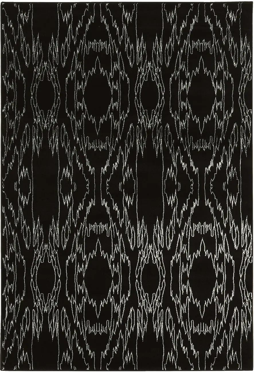 Linon Black Rug 12