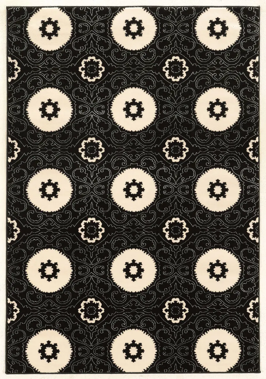Linon Black Rug 14