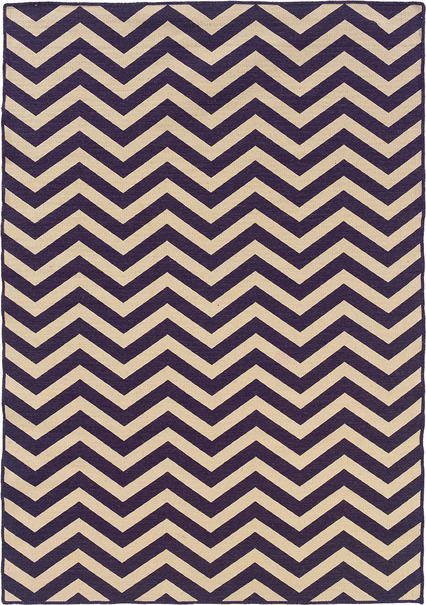 Linon Beige Patterned Reversible Rug 3