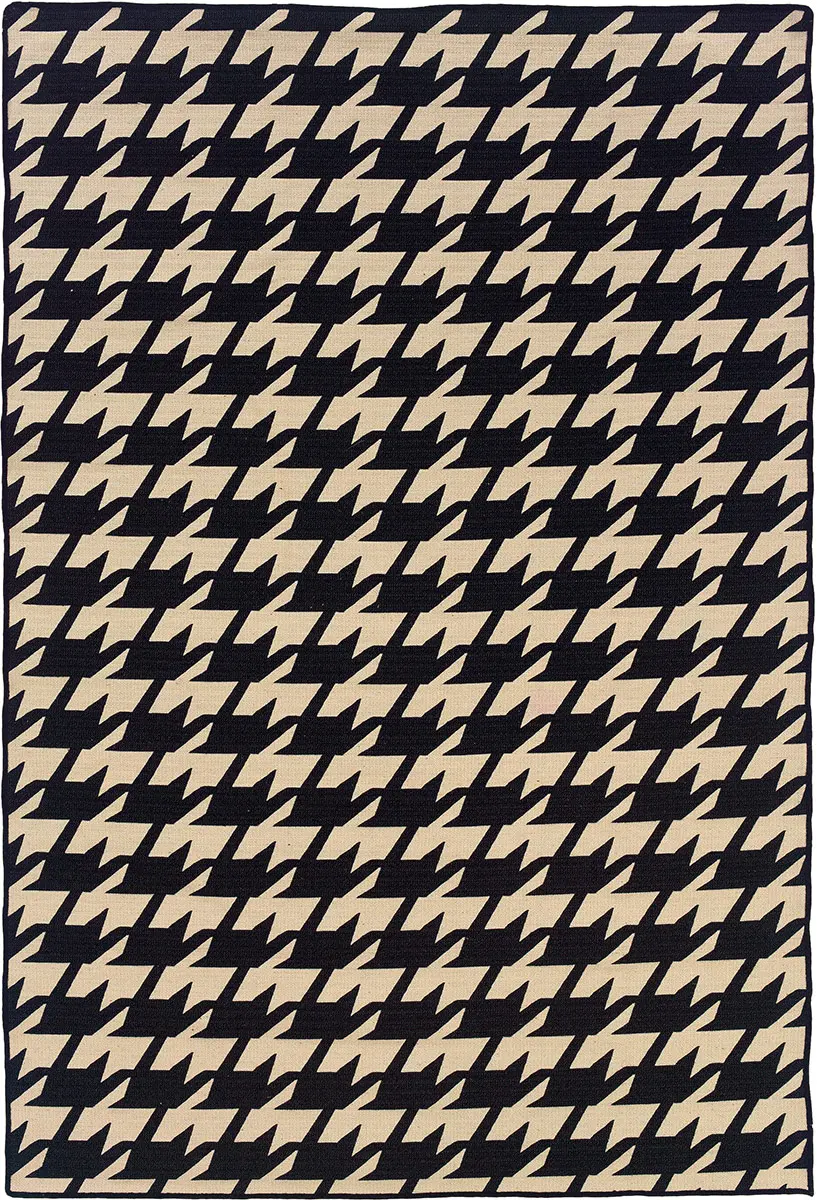 Linon Beige Patterned Reversible Rug 4
