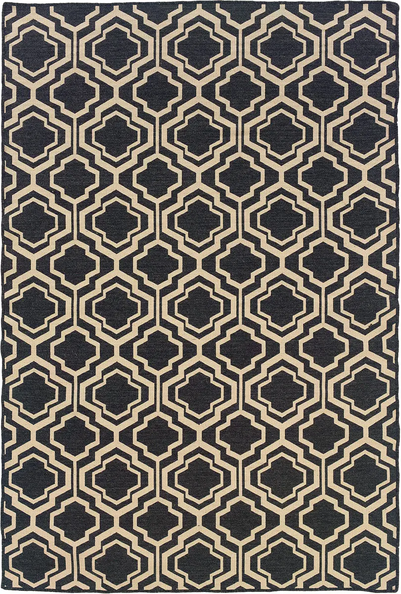 Linon Beige Patterned Reversible Rug 6