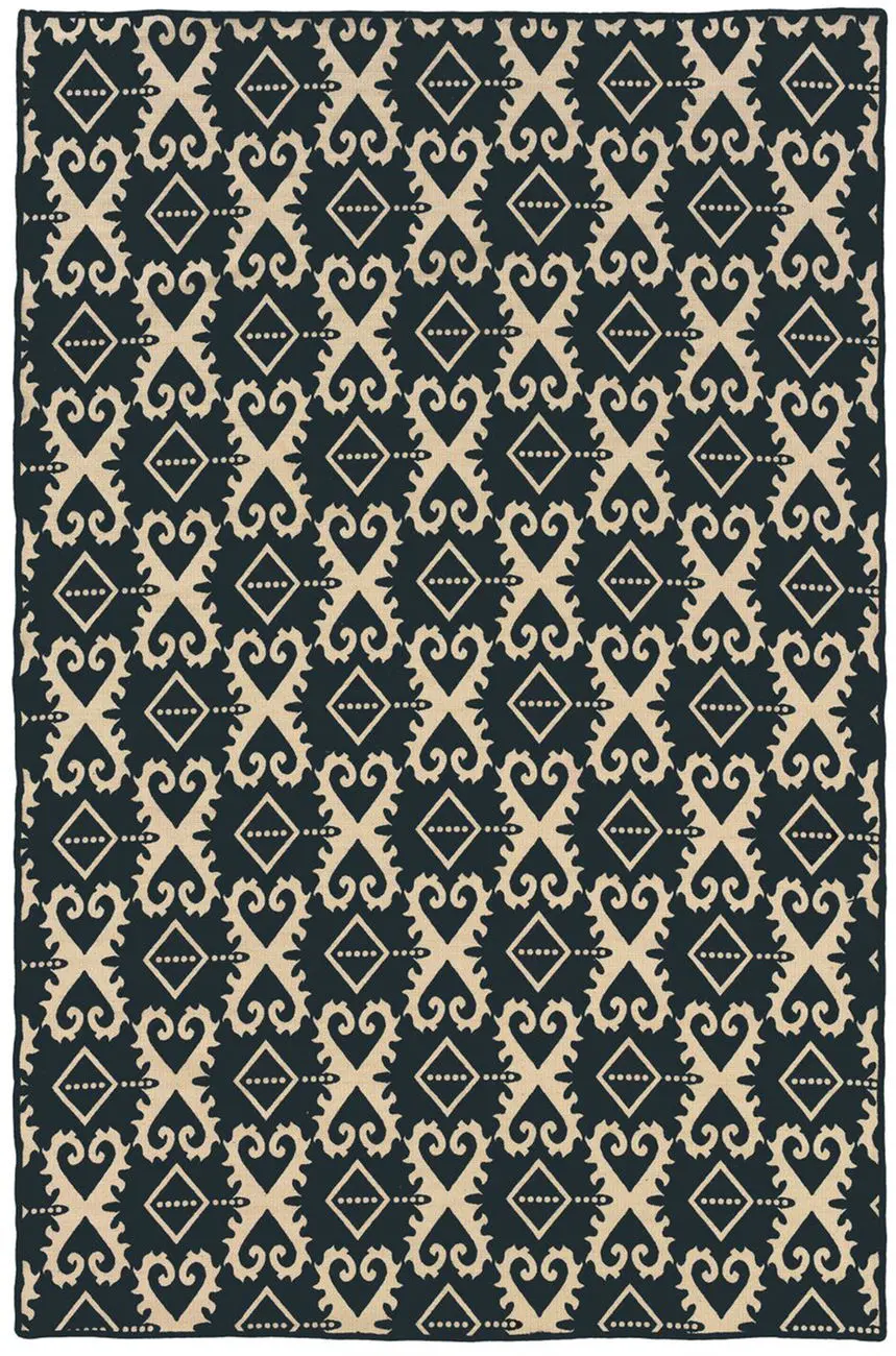 Linon Gray Wool Traditional Rug