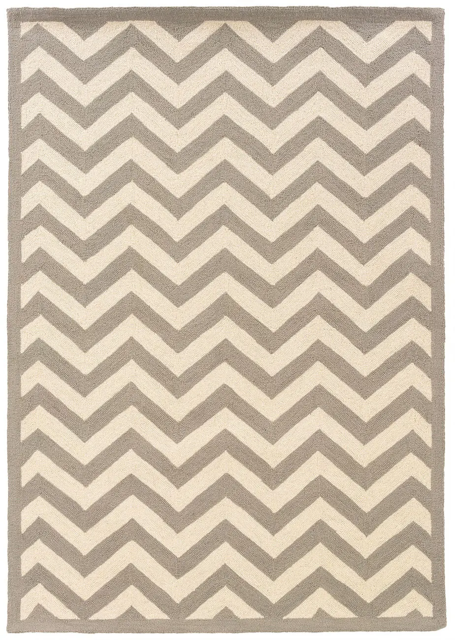 Linon Beige Patterned Rug 6