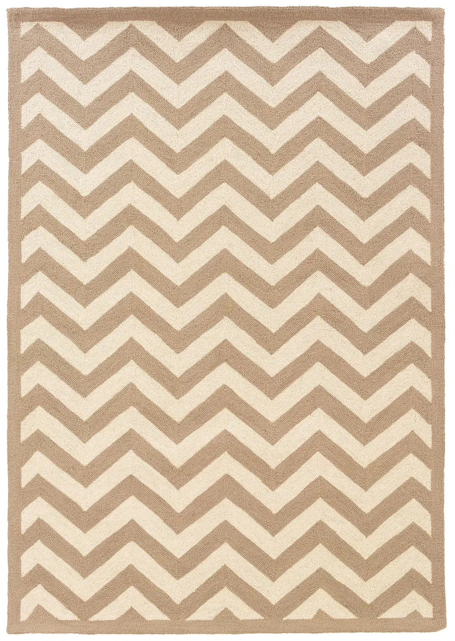 Linon Beige Patterned Rug 7