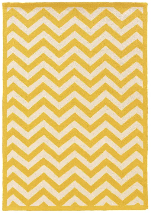 Linon Orange Patterned Rug