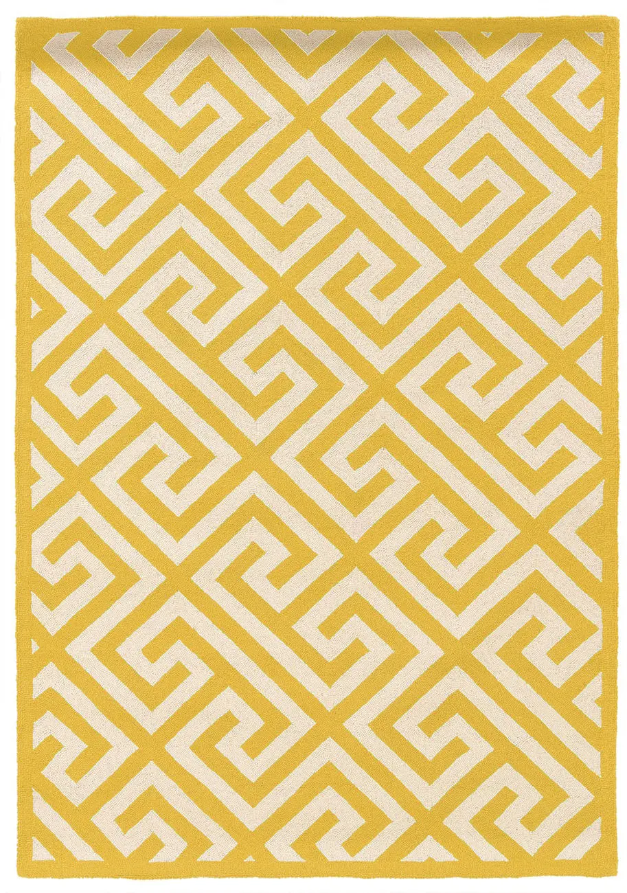 Linon Orange Patterned Rug 2