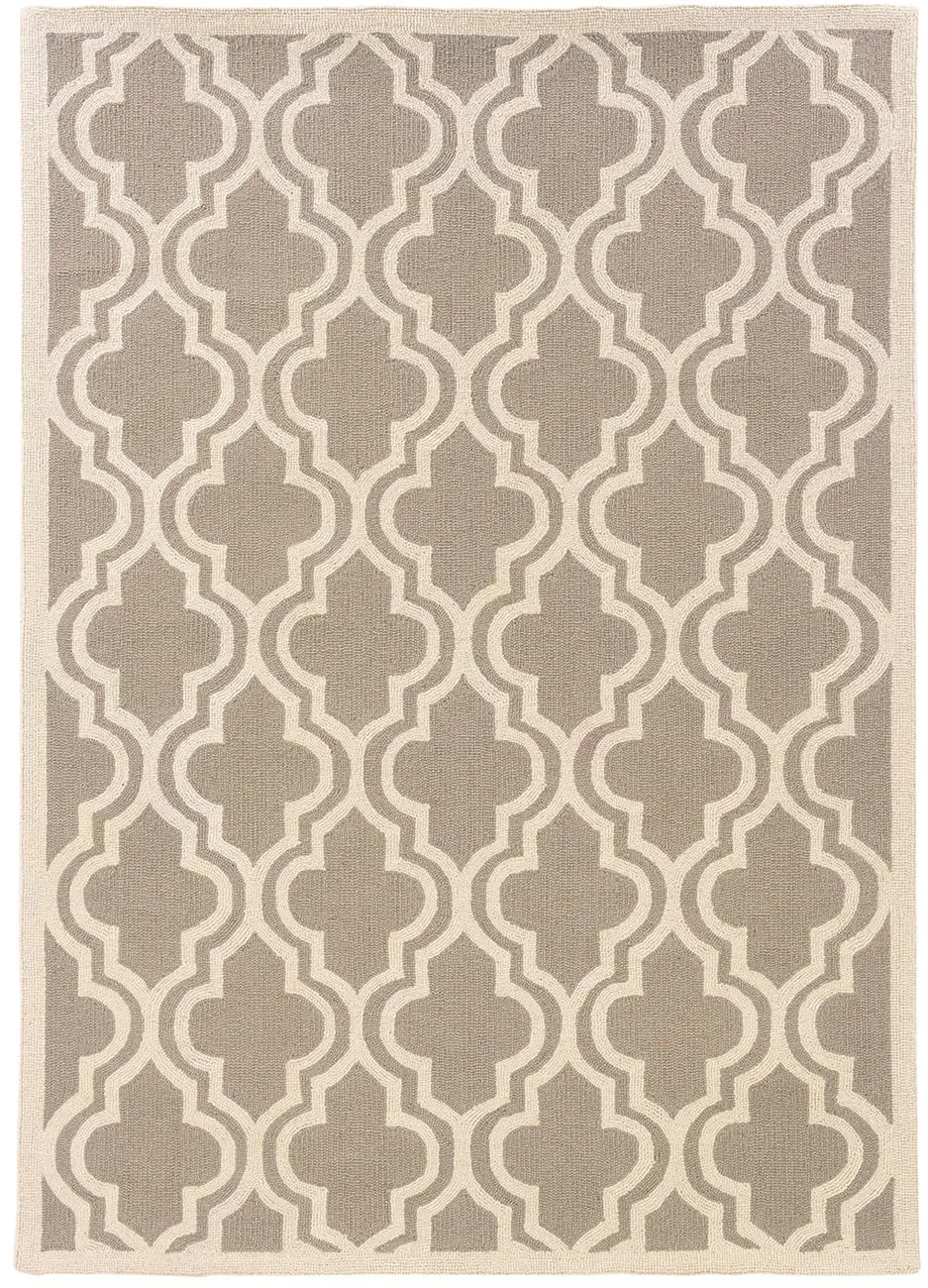 Linon Beige Patterned Rug 10