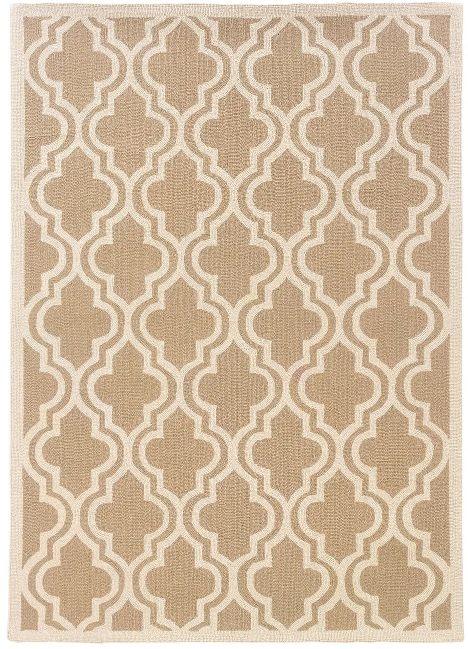 Linon Beige Patterned Rug 11