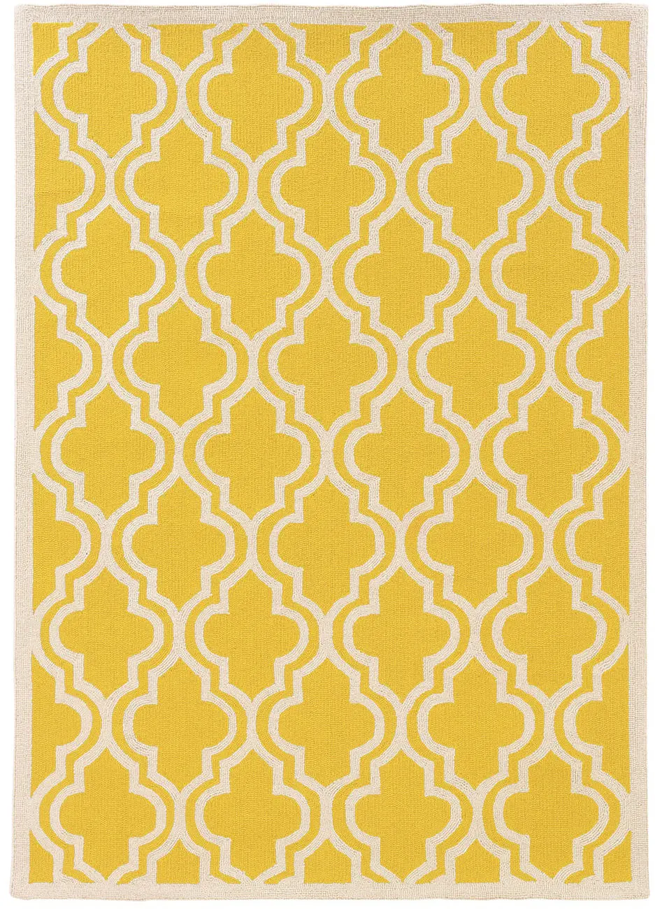 Linon Orange Patterned Rug 3