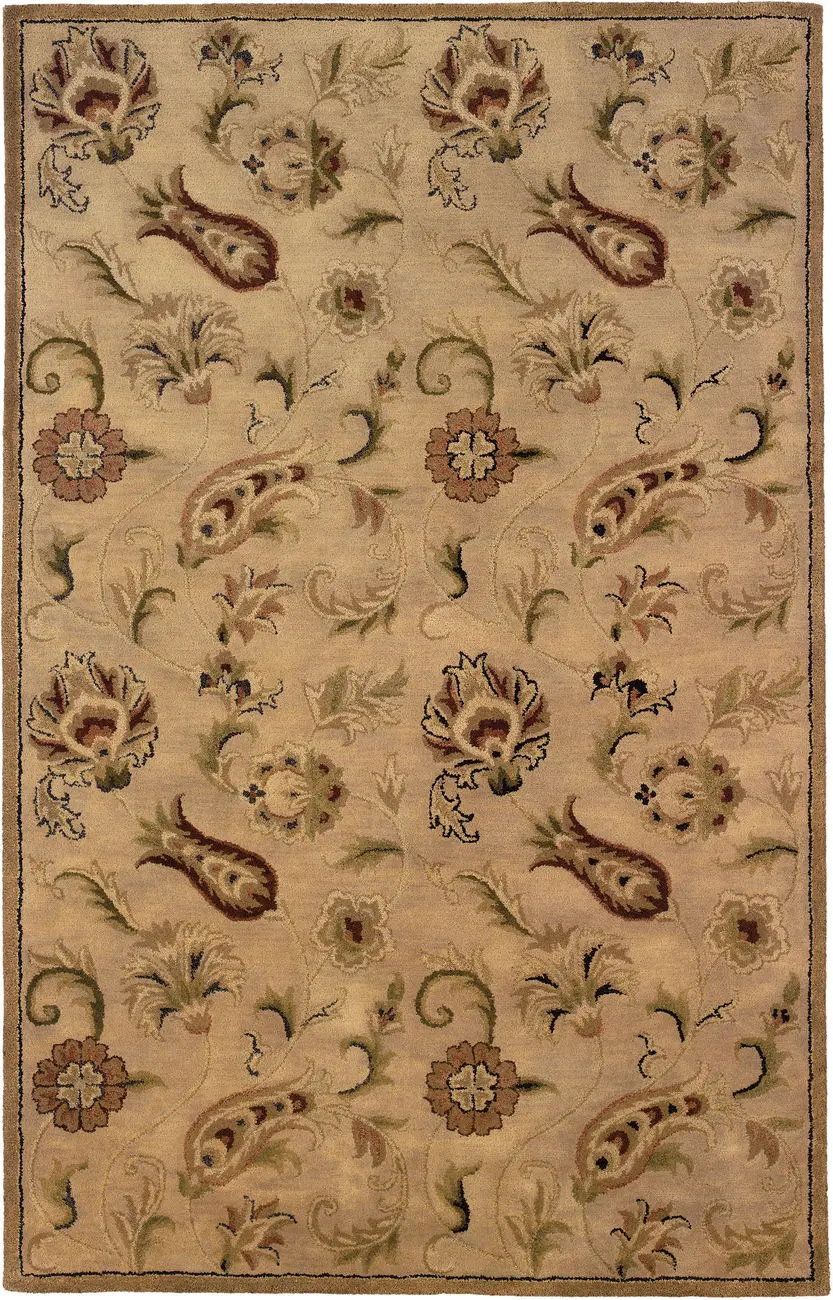 Linon Beige Traditional Rug 2
