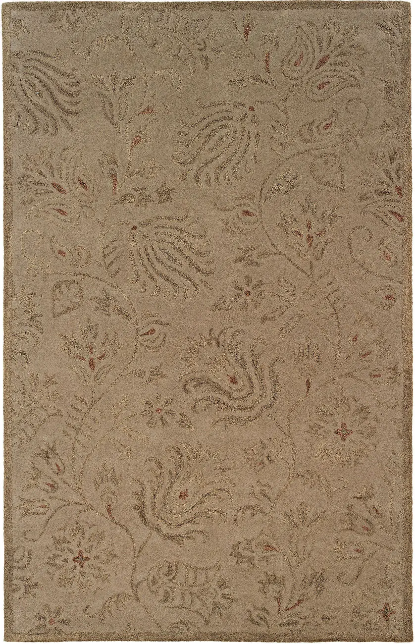 Linon Brown Floral Rug 6