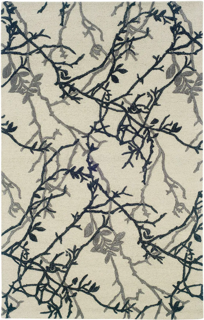 Linon Beige Transitional Floral Rug