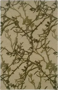 Linon Brown Transitional Floral Rug 2