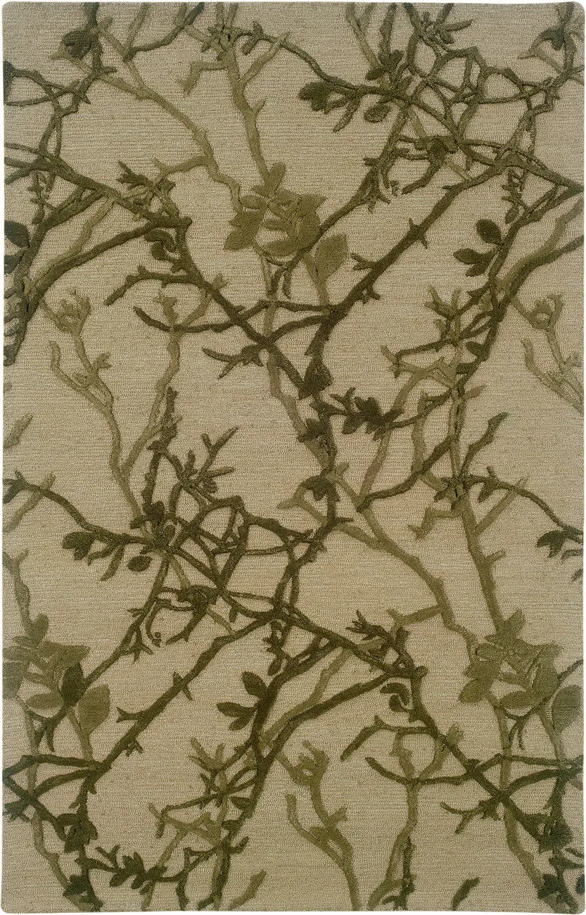 Linon Brown Transitional Floral Rug 2