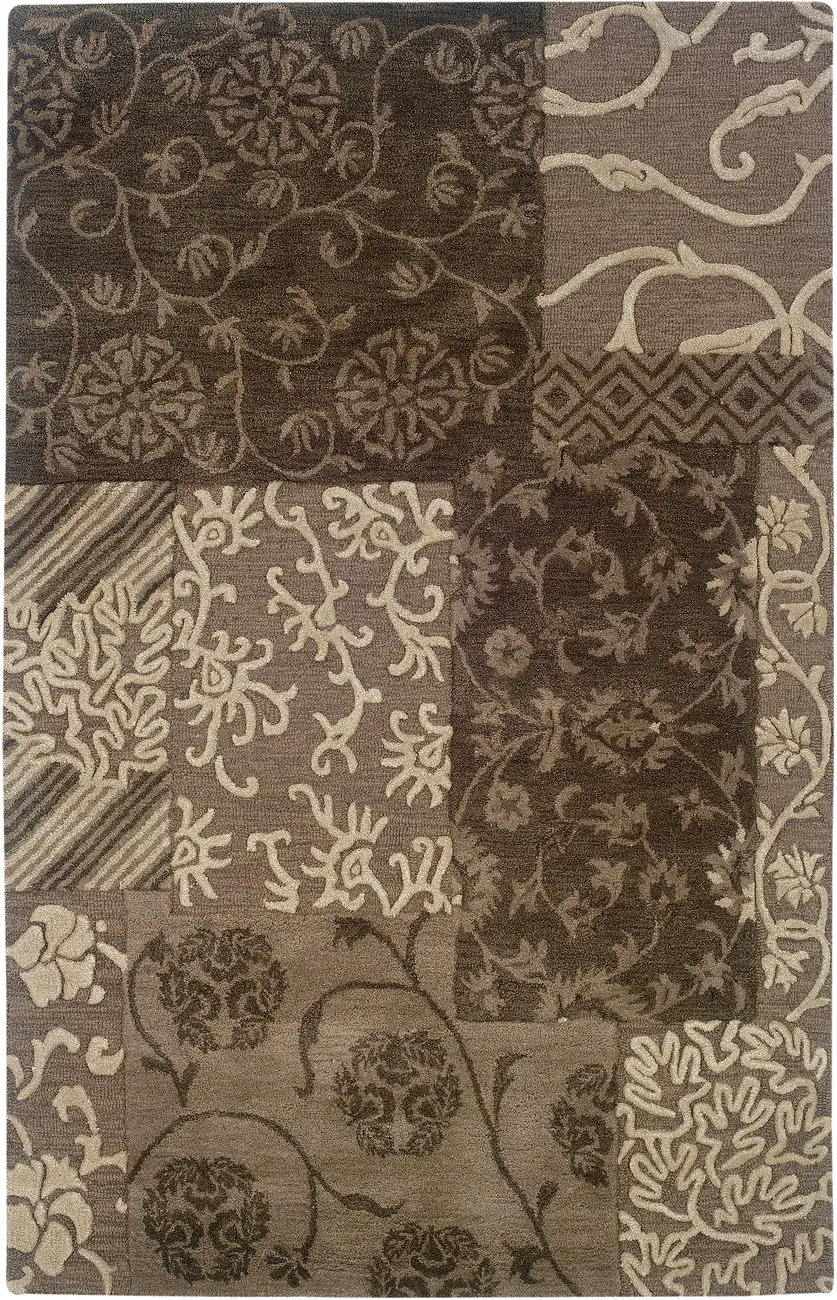 Linon Brown Transitional Rug