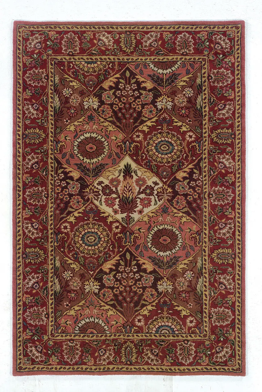Linon Red Traditional Rug