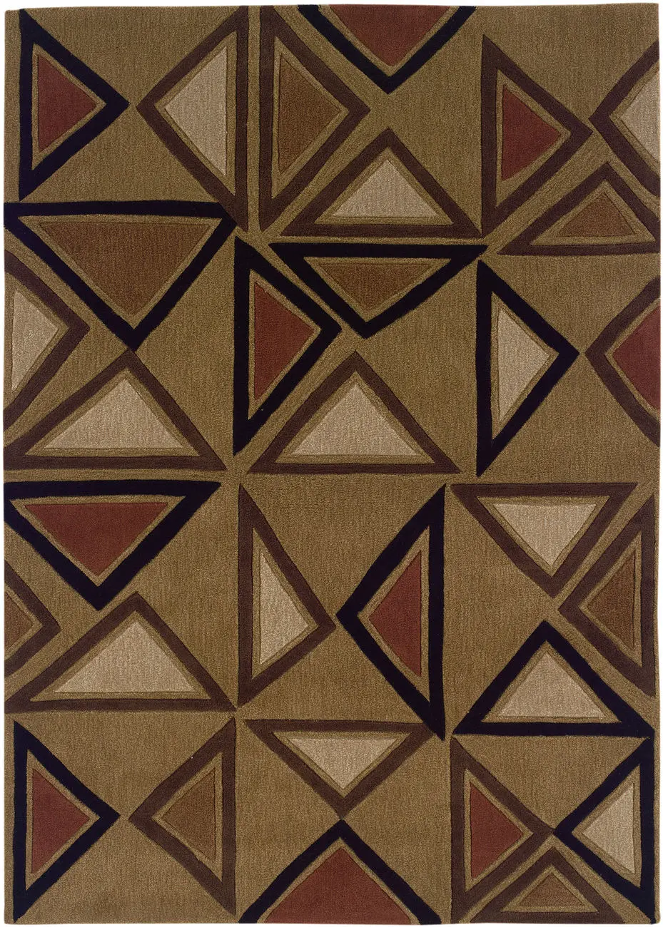Linon Brown Patterned Rug 7