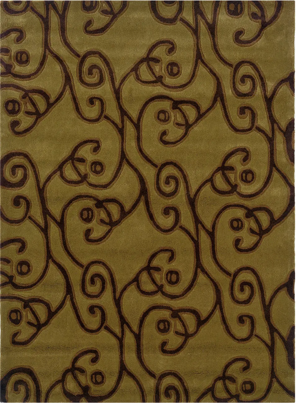 Linon Brown Patterned Rug 8