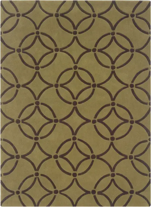 Linon Brown Patterned Rug 9