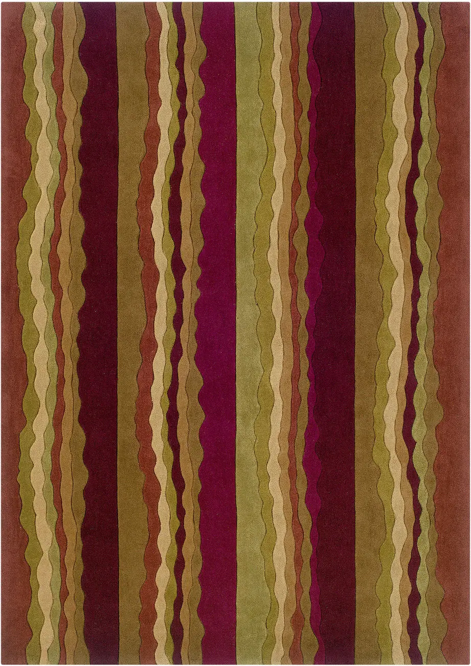 Linon Brown Striped Rug 2