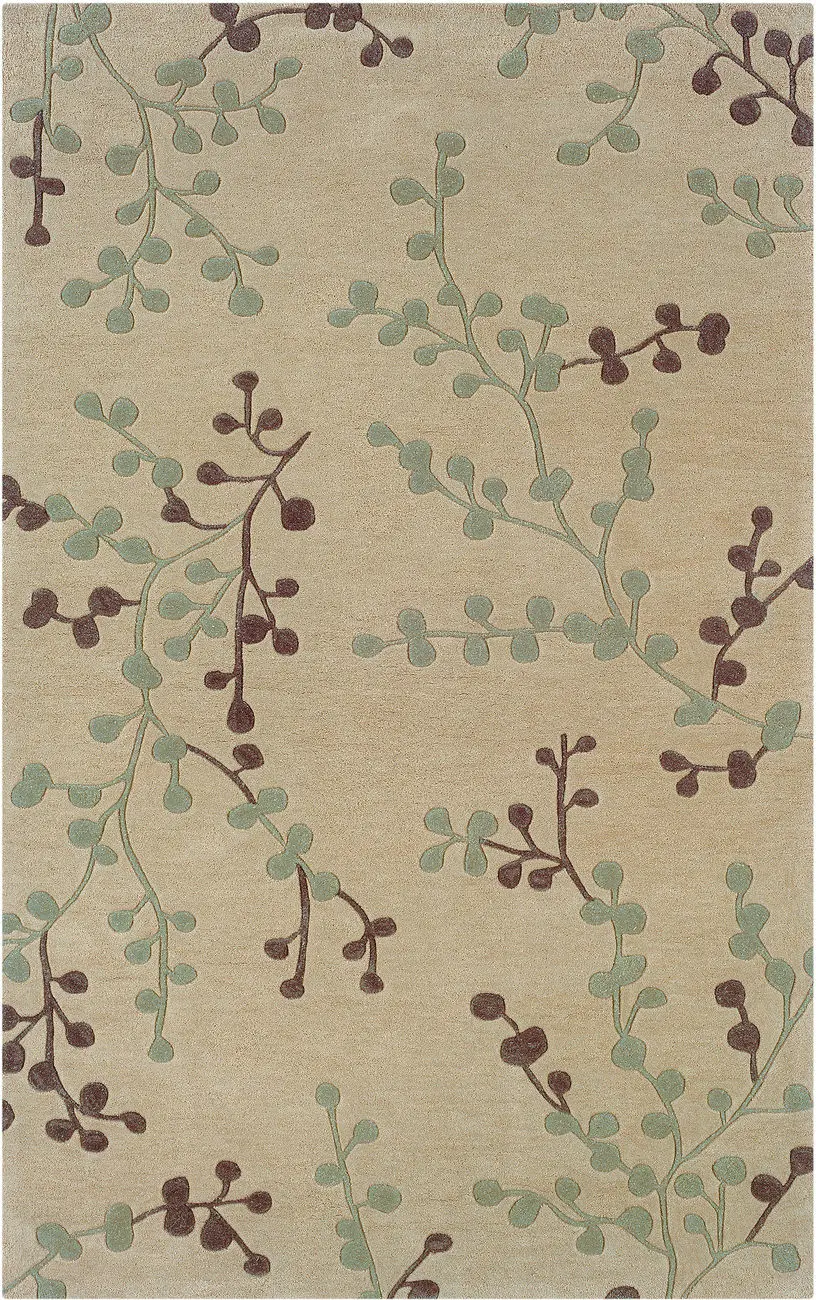 Linon Beige Floral Rug 4
