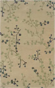 Linon Beige Floral Rug 5
