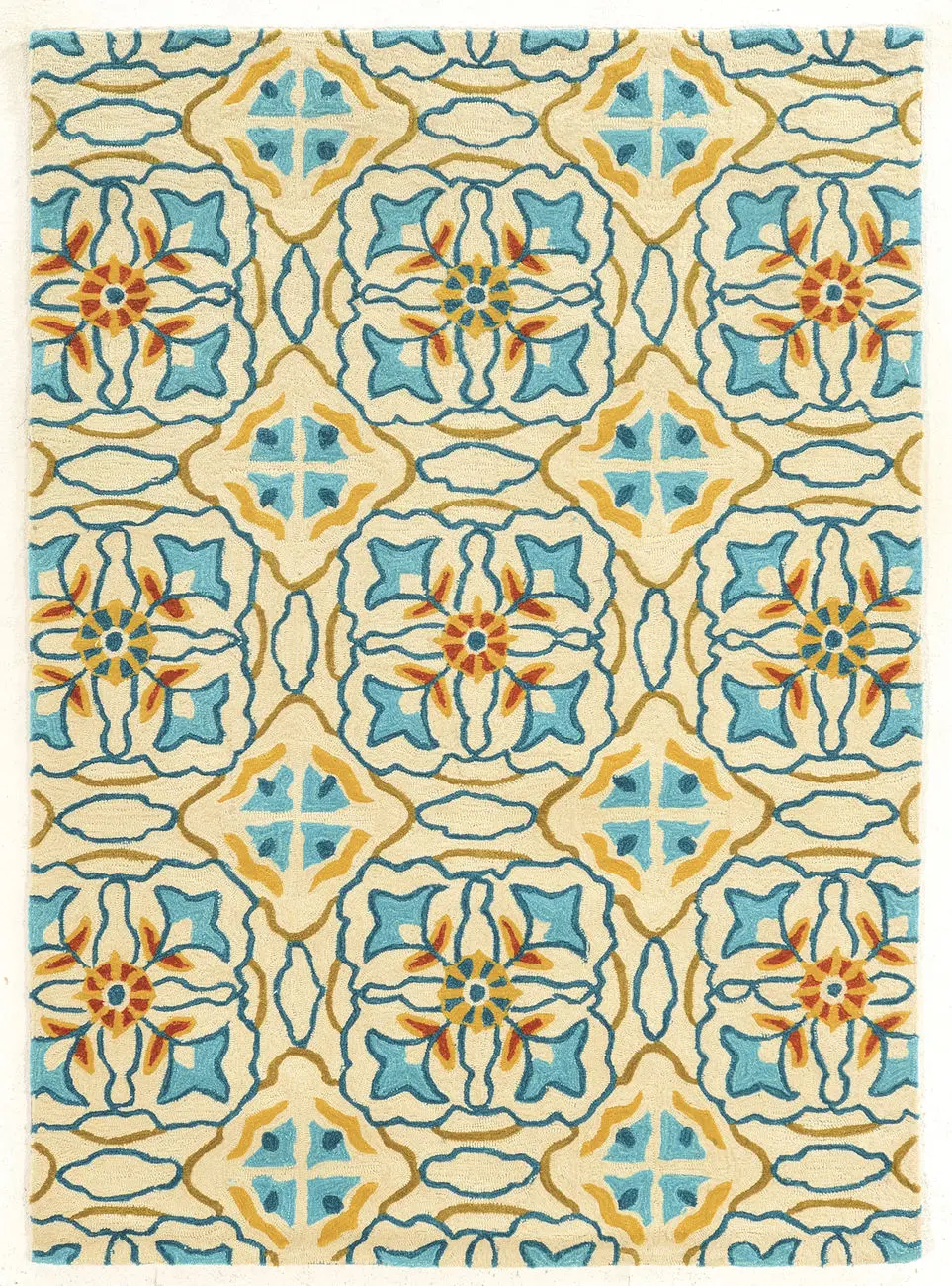 Linon Beige Asian Rug