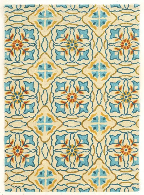 Linon Beige Asian Rug