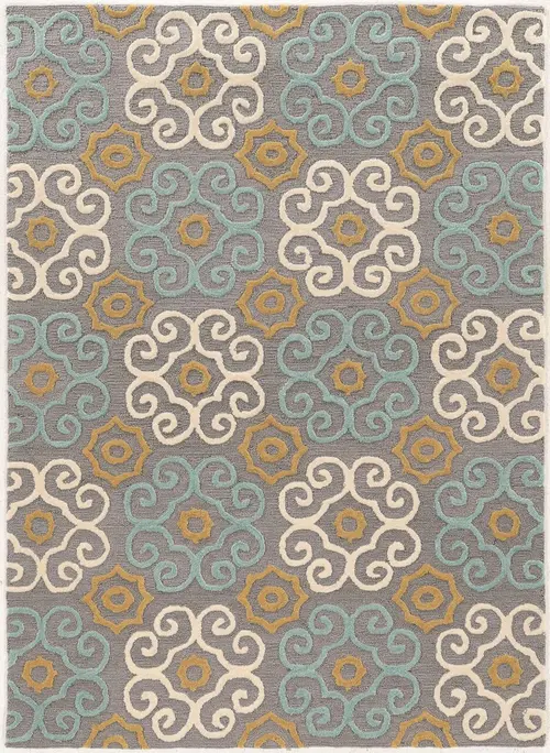 Linon Gray Asian Rug 3