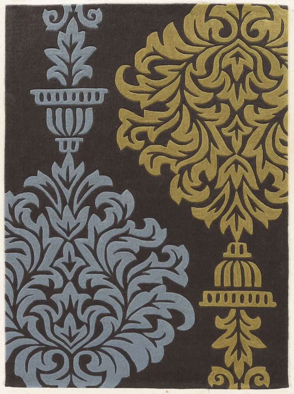 Linon Gray Asian Rug 4