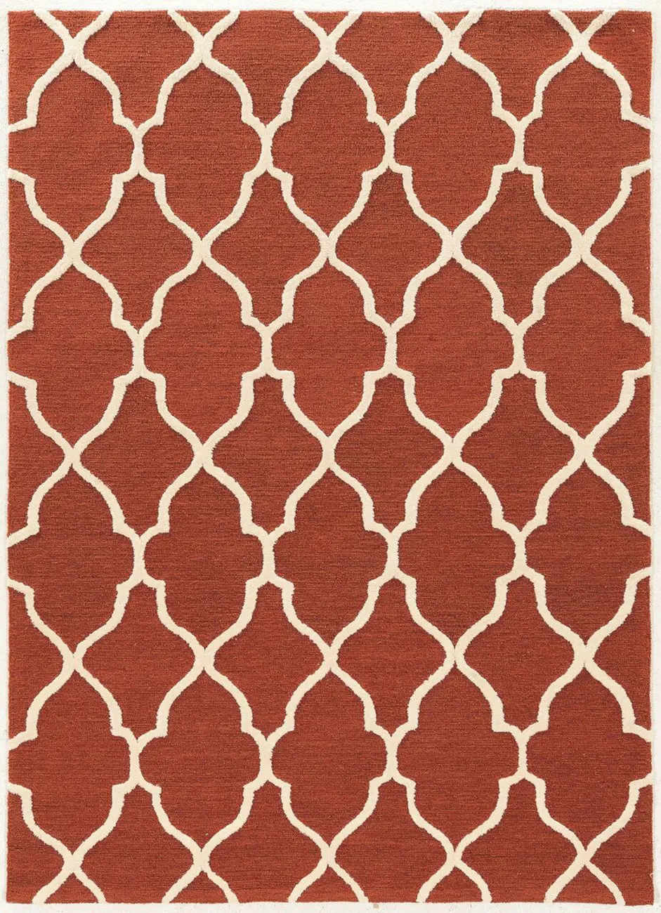 Linon Red Hilo Rug