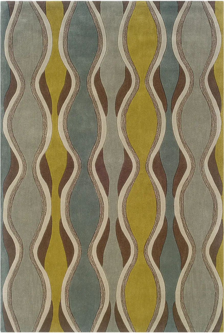 Linon Brown Patterned Rug 10