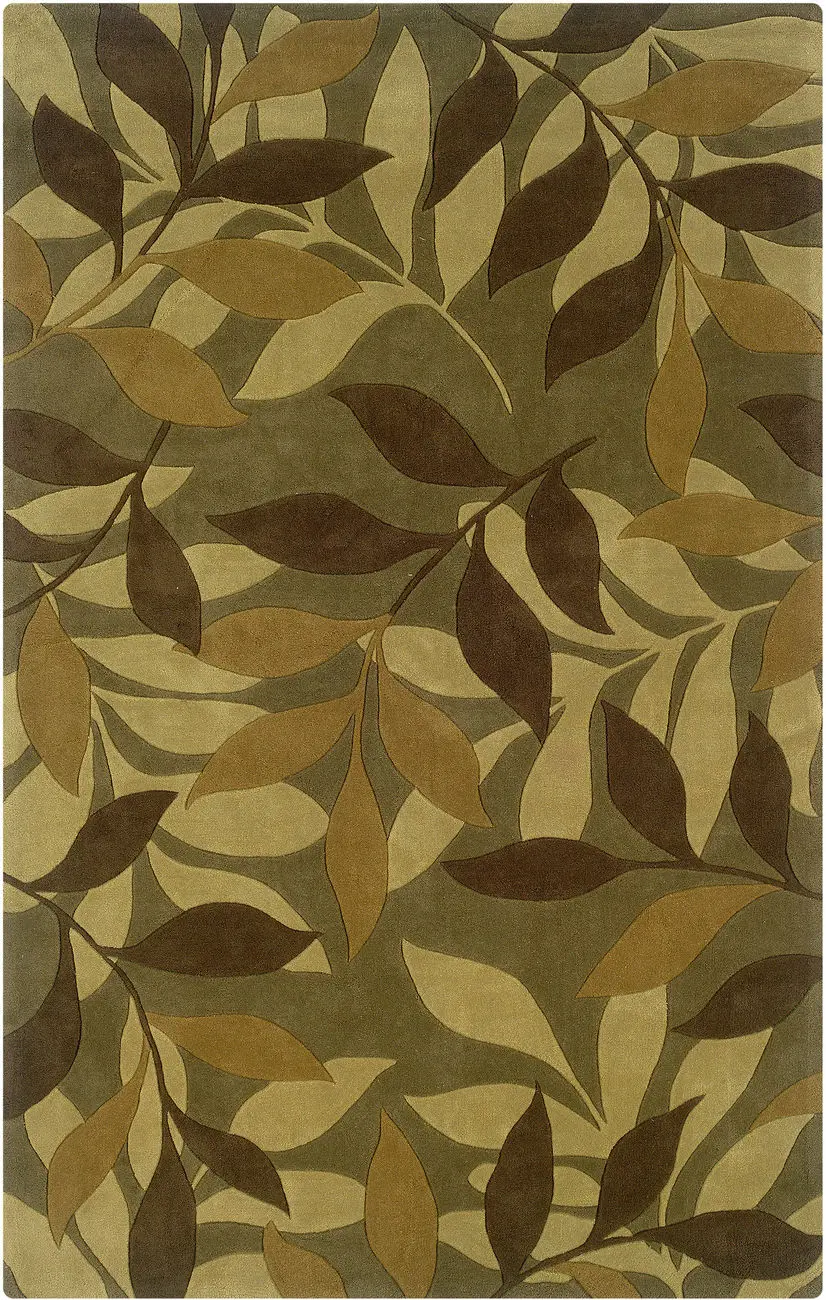Linon Brown Floral Rug 8