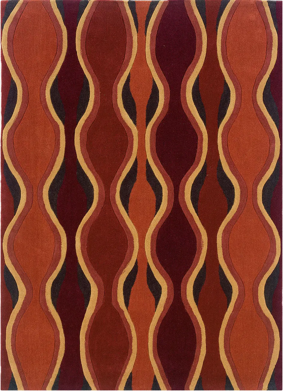 Linon Red Patterned Rug 7