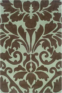 Linon Brown Floral Rug 9