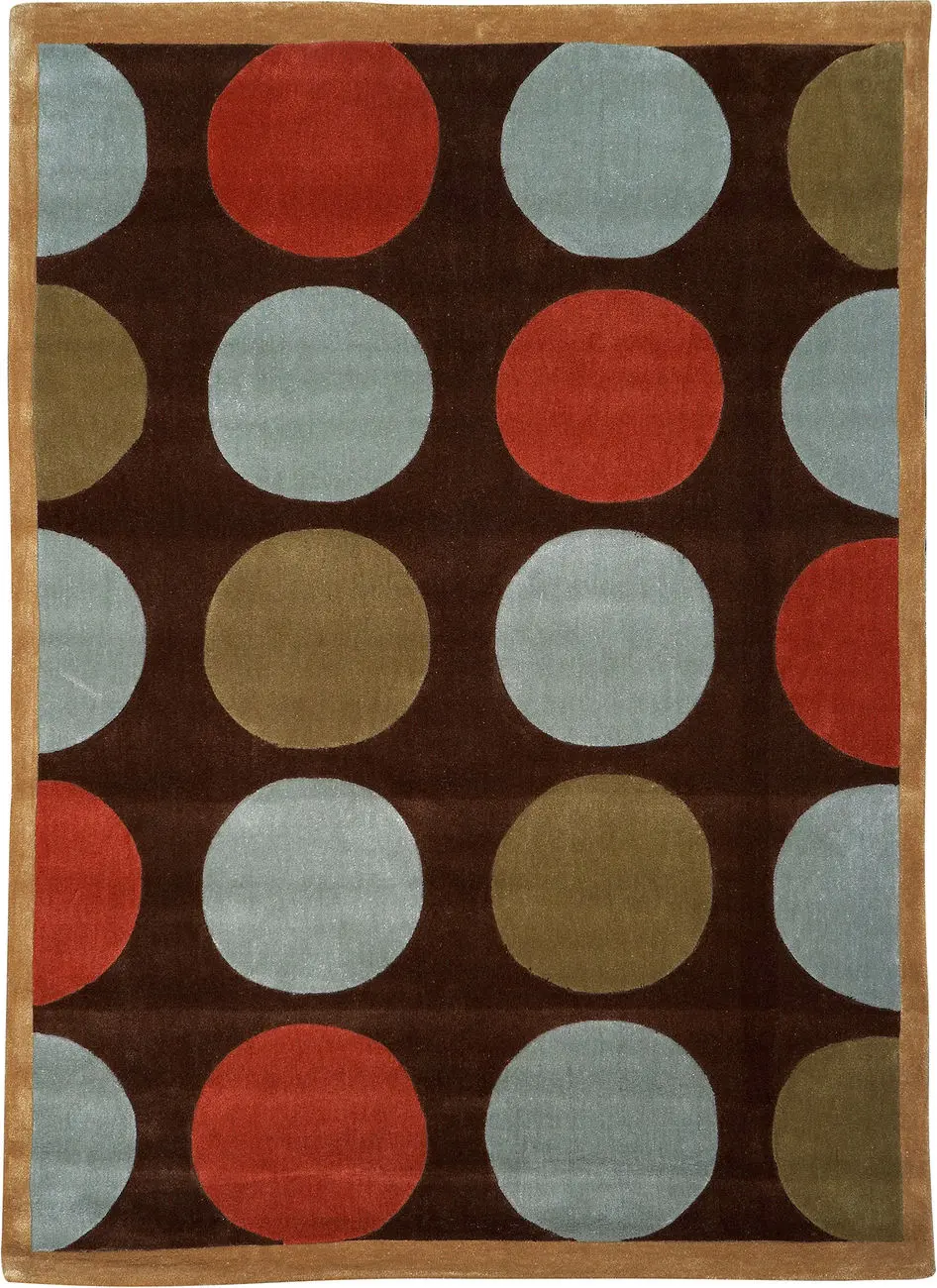 Linon Brown Patterned Rug 11