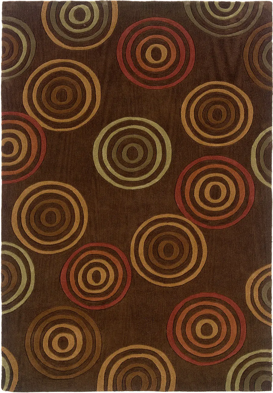 Linon Brown Patterned Rug 12