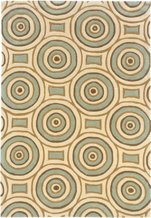 Linon Beige Patterned Rug 21