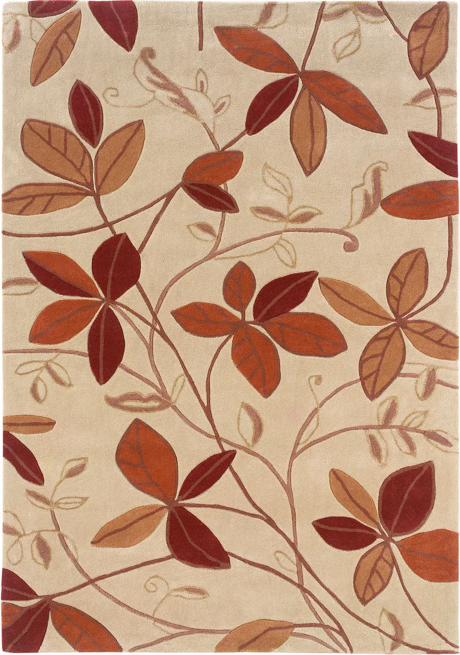 Linon Beige Floral Rug 6