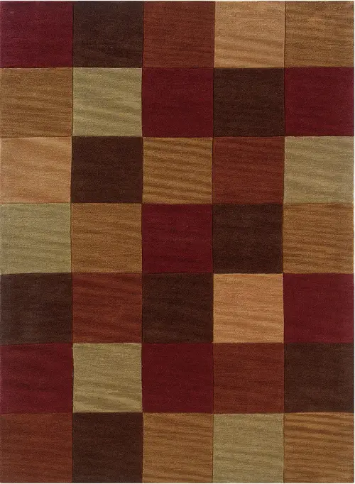 Linon Red Patterned Rug 8
