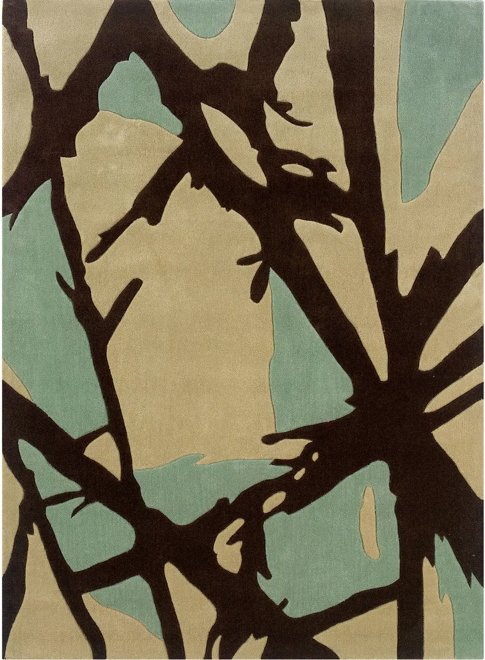 Linon Beige Abstract Rug 8