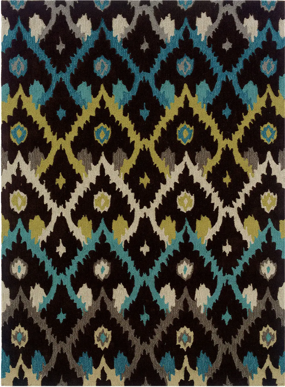 Linon Black Patterned Rug 6