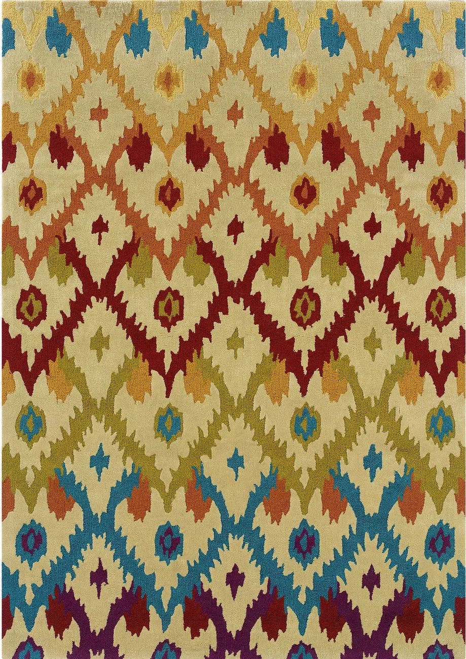 Linon Beige Patterned Rug 22