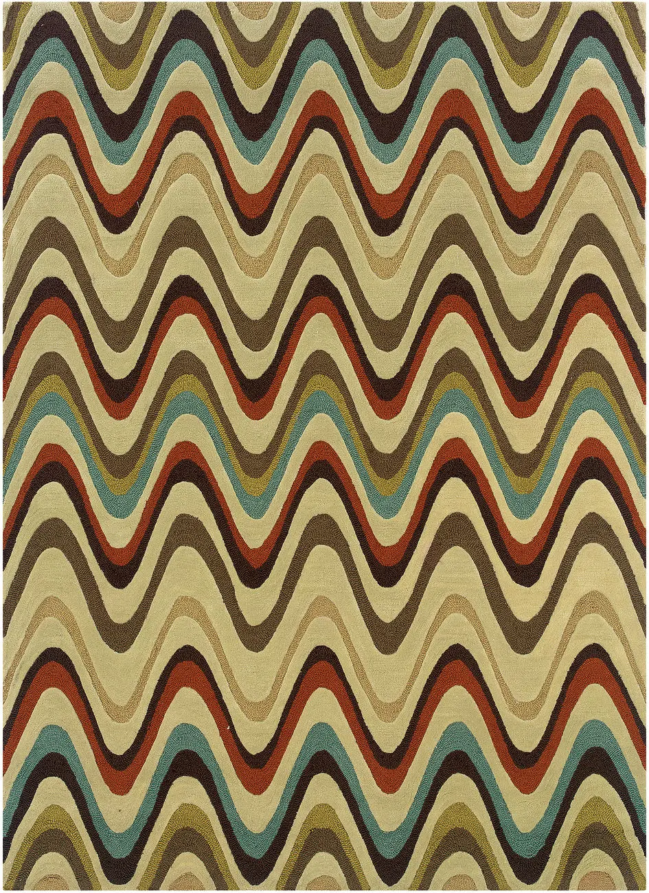 Linon Beige Patterned Rug 23