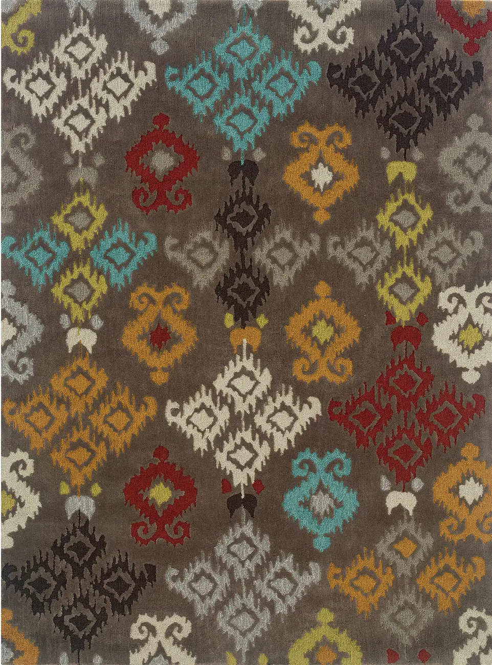 Linon Brown Patterned Rug 14