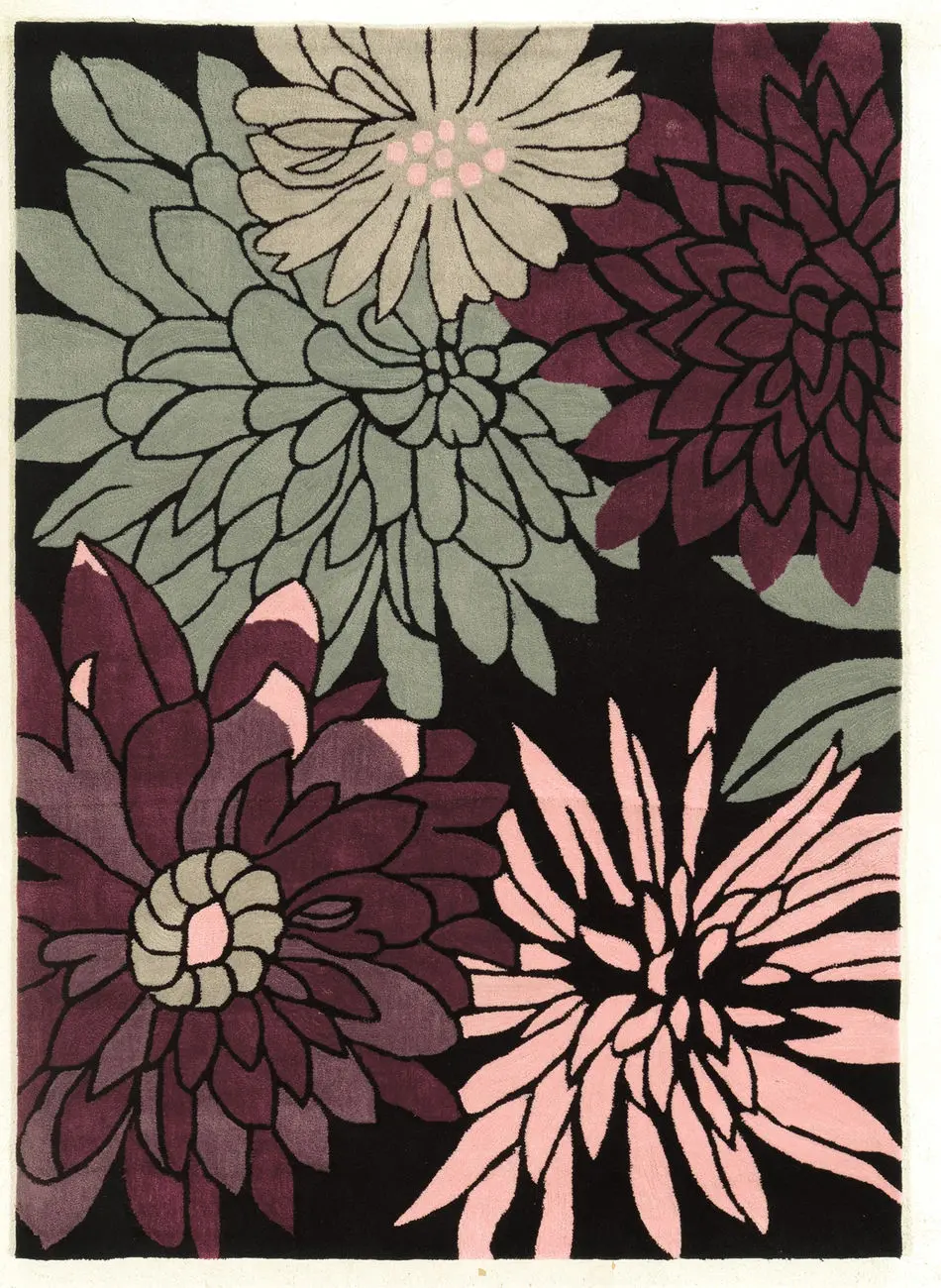 Linon Red Floral Rug 5