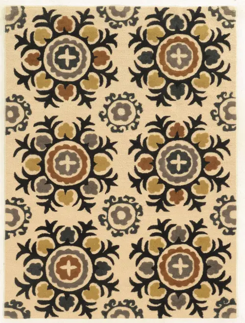 Linon Beige Patterned Rug 27