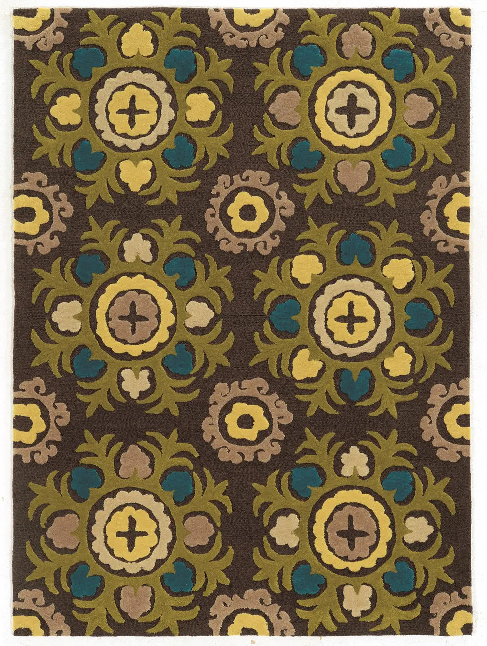 Linon Brown Patterned Rug 16