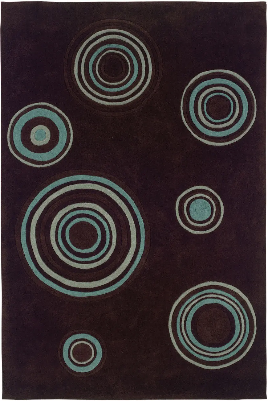 Linon Pink Abstract Rug